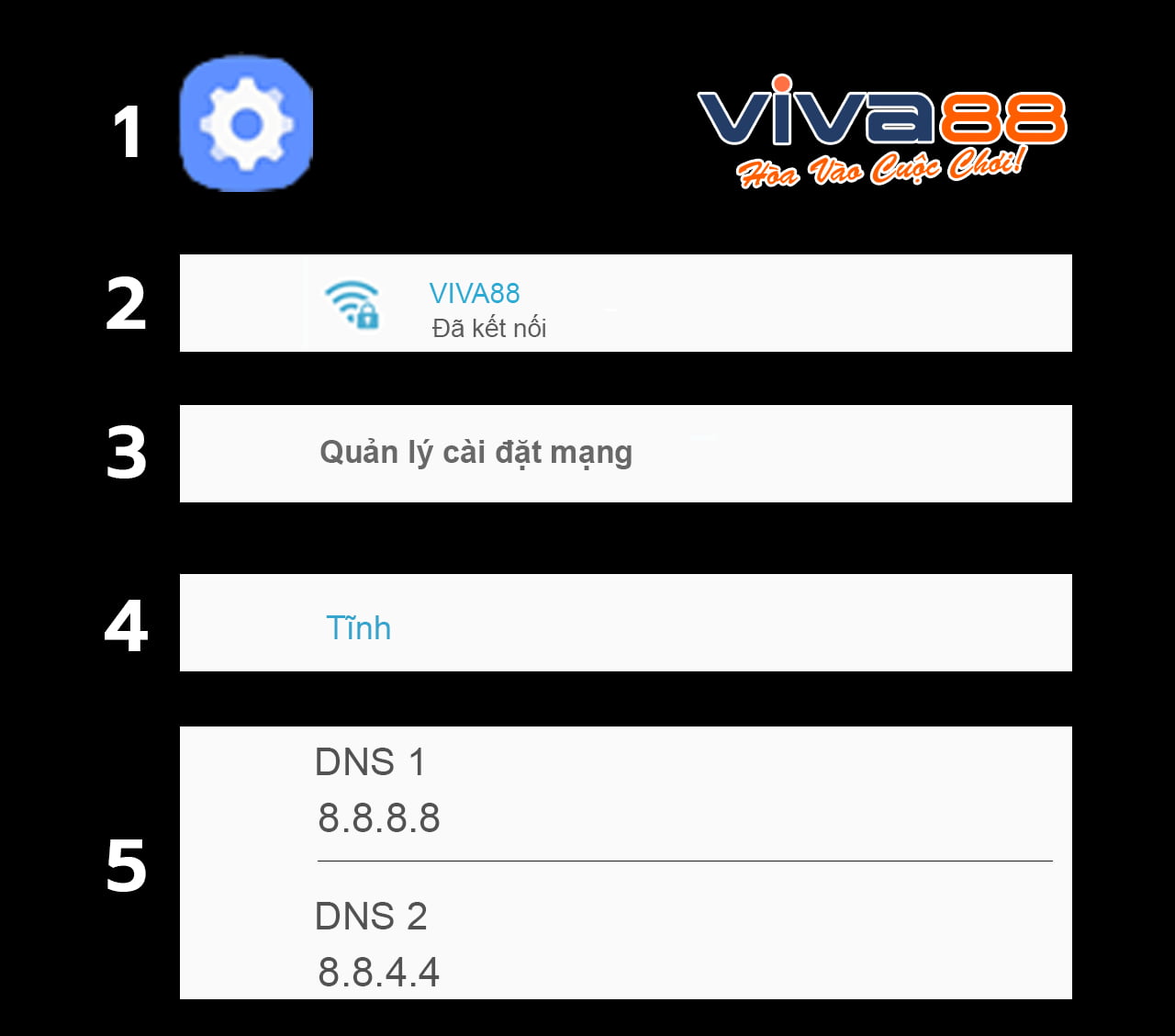 đổi DNS trên Android