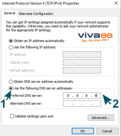 đổi DNS trên hệ điều hành Window bước 5
